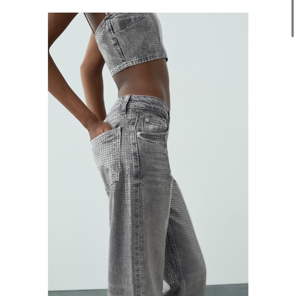 Zara Sequin Jeans NWT - Picture 2 of 6